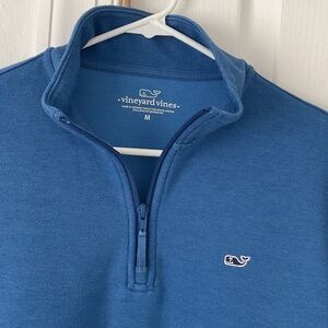 Vineyard Vines Ocean Blue Half-Zip Sweater